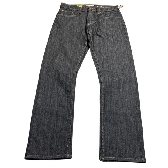 NWT Levis mens Denizen 218 34Wx32L straight fit jeans dark wash pants blue